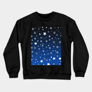 Stars In A Sea of Black to Dark Blue Gradation Crewneck Sweatshirt